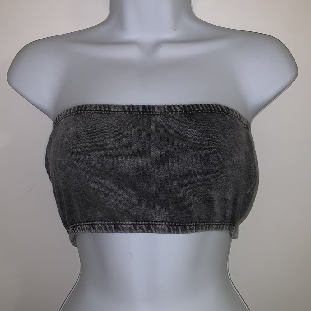 Charcoal Gray Bandeau Top